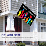 Autism Awareness Flag 3x5 Ft Outdoor Indoor With Grommet Home House Garden Yard Banner Decorative Sign