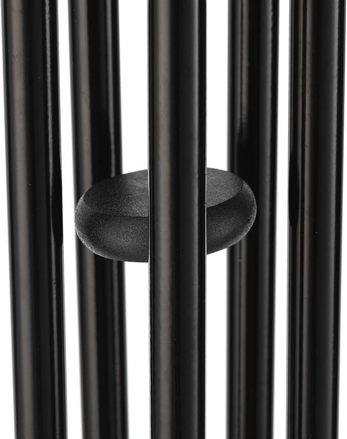 Glitzhome 38" H Large Metal Wind Chime, Classic Black Wind Chimes with Wind-Catcher, Memorial Windchime for Patio, Garden, Outdoor Home Decor