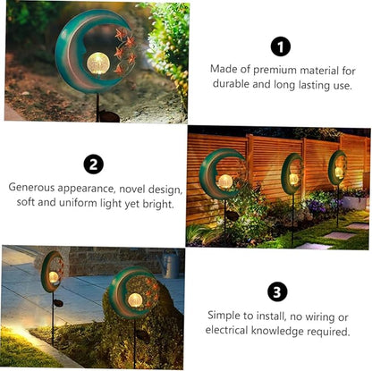 1pc Solar Courtyard Shape Lawn Decor for Garden Easy Install Solar Ground Inserted Light for Pathway Patio and Outdoor Spaces