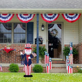 hogardeck 4th of July Decorations Outdoor, Uncle Sam Patriotic Decorative Garden Stakes for Fourth of July Decorations, Memorial Day Metal Yart Art for Outside Porch Patio Lawn Decor