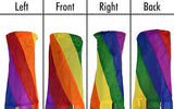 In the Breeze Rainbow Diagonal Sections - 50 Inch Windsock - Colorful Hanging Decoration - Red, Orange, Yellow, Green, Blue, Purple