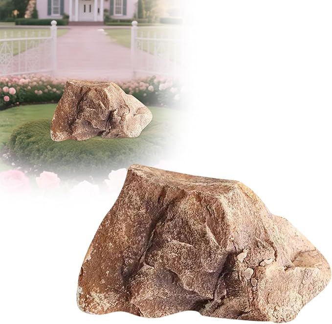 Fake Rock Foam Pseudorock Cover for Landscaping Decoration Courtyard Well Cover Outdoor Faux Stone Utility Concealment Durable Lightweight PU Material