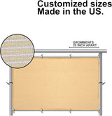 Eden's Decor Balcony Privacy Screen Beige 4'x 16' Cover Mesh Windscreen Weather-Resistant UV Protection for Backyard Deck, Patio, Balcony, Pool, Porch, Fence, Railing, Gardening