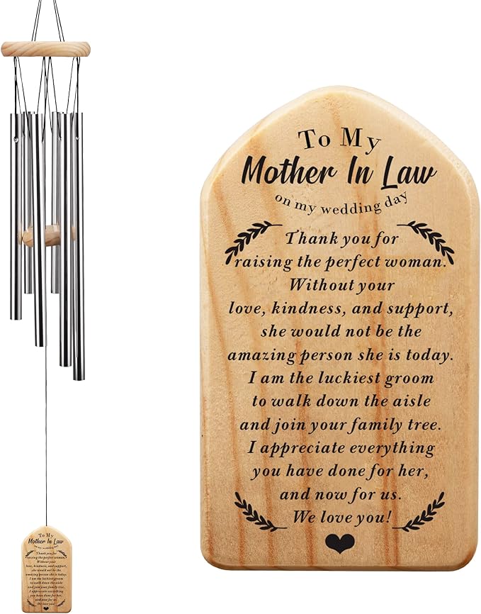Wedding Gift for Mother of The Bride, Mother in Law Gift from Son in Law, Mother of Bride Wedding Wind Chime, Mother in Law Wedding Keepsake