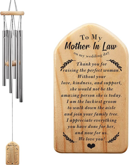 Wedding Gift for Mother of The Bride, Mother in Law Gift from Son in Law, Mother of Bride Wedding Wind Chime, Mother in Law Wedding Keepsake