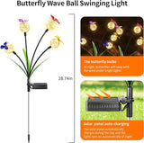 4-Pack Landscape Path Lights – Solar Butterfly Garden Lights, Outdoor Decorative Stakes with Globe Fairy Lights, Solar-Powered & Weatherproof for Yard, Flower Bed, Patio & Lawn Outdoor Decor