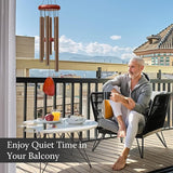Bursvik 28" Wind Chime for Mothers Day, Decorative Wind Chimes for Outside, Memorial Windchimes Remembrance Gift for Women Mom Grandma, Metal Wind Chimes Outdoor Decor for Garden Patio Zen(Coffee)