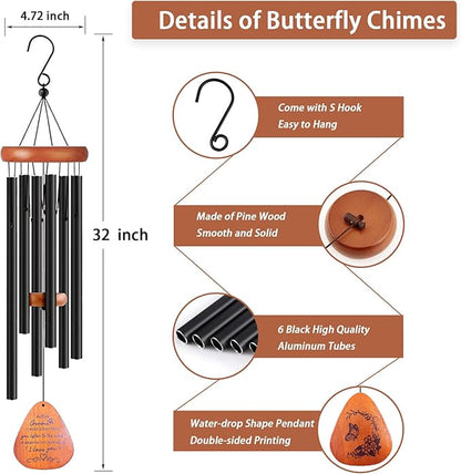 Grandma Gifts, 32" Wind Chimes Gifts for Grandma, Unique Grandmother Birthday Gift from Grandkids for Mothers Day Christmas