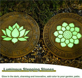 Garden Stepping Stones， Home Villa Garden Patio Stones for Decorative Ground(Style 1,3pcs)