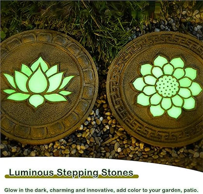 Garden Stepping Stones， Home Villa Garden Patio Stones for Decorative Ground(Style 1,3pcs)