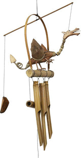 Cohasset Gifts 177N Natural Finish Dragon Wind Chime