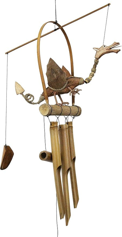 Cohasset Gifts 177N Natural Finish Dragon Wind Chime