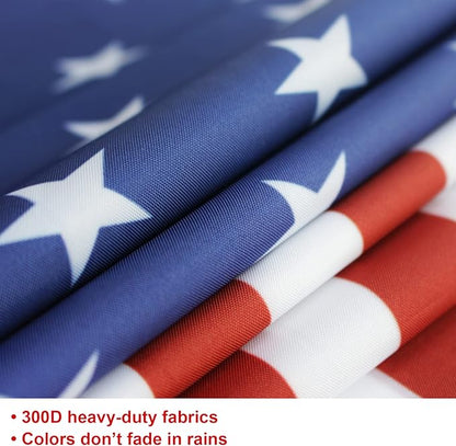 Memorial Day 4th of July Decorations, Large Hanging American Flag Door Banner, July Fourth Front Porch Decor for Home School Office Yard Patio Garage Outside, Patriotic Decor Outdoor Indoor