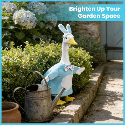 Independence Day Style Cute Outfit for 23-Inch Cement Goose – Outdoor Garden Yard Porch Decor