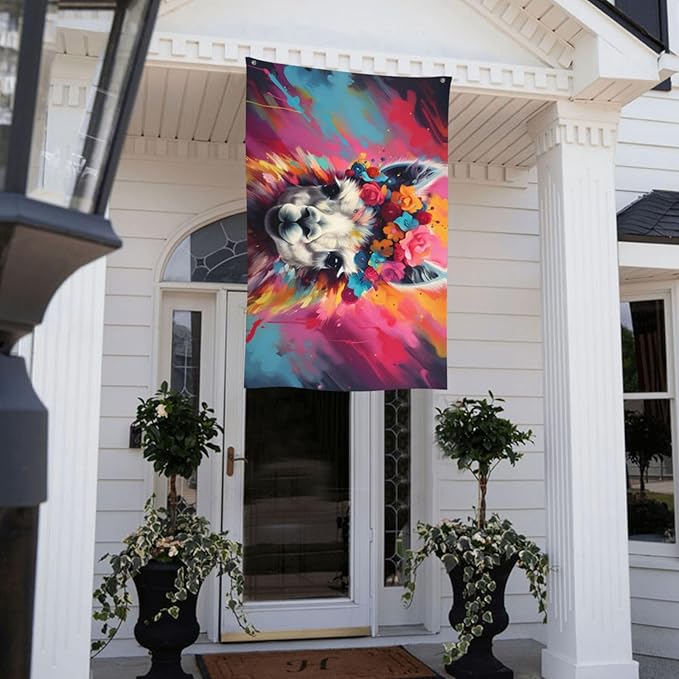 Cute Llama Flag 3x5 Ft Outdoor Indoor With Grommet Garden Yard Banner Decorative Sign