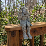 John Bernard & Company Bigfoot The Rude ‘Flipping The Bird’ Sasquatch Yeti Statue/Figurine Indoor/Outdoor Sculpture for Patio, Deck, Home, Office 10 in H Shelf Sitter Figurine (Stone Gray)