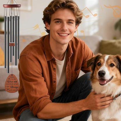 Pet Memorial Gifts for Dogs - Dog Memorial Gifts for Loss of Dog Mum Owners, Dogs Sympathy Wind Chimes Passing Away Remembrance Bereavement in Memory of Pet Present