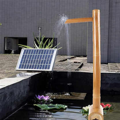 Water Features for The Garden Solar Powered Bird Bath Garden Bamboo Fountain Bamboo Flowing Water Courtyard Decoration Water Features Flowing Water Fish Tank Stone Trough,30cm Decoration,90cm