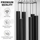 Extra Large Wind Chimes for Outside Deep Tone - 58'' Wind Chimes Outdoor Clearance, Deep Tone Chimes, Windchimes Outdoors, Memorial Wind Spinner, Sympathy Gift, Home Décor (Black)