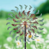 DREAMSOUL 360° Large Wind Spinner Outdoor Vintage Metal Windmill for Yard, Kinetic 6 Blades Wind Spinner for Patio Lawn Decor (80 * 19 Inches)
