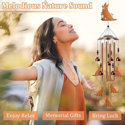 German Shepherd Gifts Wind Chimes - Luvsweets German Shepherd Wind Chimes for Outside, Garden Patio Yard Porch Decor, Dog Lovers Memorial Sympathy Birthday Christmas Mother‘s Day Gifts