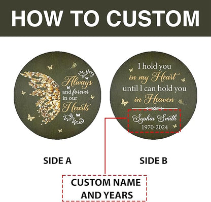 ASTARIN Memorial Butterfly 36" Wind Chimes, Personalized Name Sympathy Wind Chime, in Memory of Loss Mom Loved One, Large Deep Tone Bereavement Windchimes for Outdoors Clearance(Produced in USA)