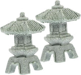 Yardwe 10pcs Stone Pagoda Statue Mini Pagoda Model Zen Sculpture Garden Ornament Home Decor