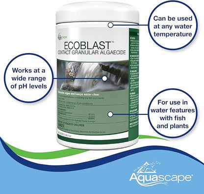 Aquascape EcoBlast Contact Granular Algaecide for Ponds, Waterfalls, Fountains, Streams, and Rocks, 7 lb / 3.2 kg, 29313