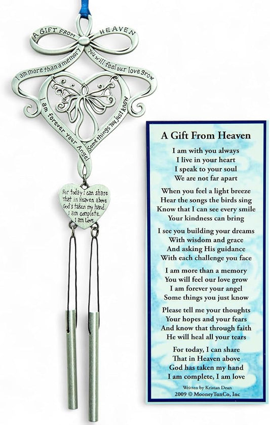 A Gift from Heaven Windchime Reminds us of a Loved One Passed- Every Breeze Reminds us of Spouses,Parents, Children, Pets Who Have Passed & This Chime is Their Way of Hugging Us from Beyond 8X 2 x 5
