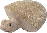 6" Boulder Turtle, Handcrafted Granite Turtle Sculpture - Unique Artisan Carved Boulde