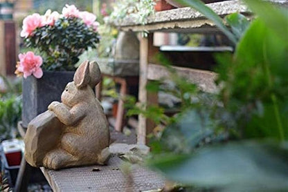 Garden Statues and Sculptures Outdoor Resin Rabbit Outdoor Ornament Stunning Garden Ornaments Decoration for Backyard,Porch,Home,Patio,Lawn Decorations