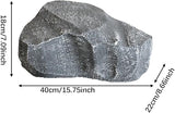 Baoblaze Fake Rock Landscape Decoration Photo Ornaments Landscaping Lightweight Faux Stone Sculpture Realistic for Porch Yard Garden, 40x22x18cm