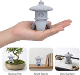 I-MART Pagoda Garden Statue, 3.5 Inch Mini Japanese Garden Decor, Small Stone Pagoda for Bonsai Decorative Accessories, Zen Garden Decor, Asian Miniature Statue for Terrarium Micro Landscape