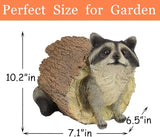 Teaeeno Garden Raccoon Decor Outdoor Animal Statue,Raccoon Decoration Large Lawn Ornament,Garden Animal Rustic Decor,Outdoor Decor Yard Lawn Home Decoration Yard Art,Outdoor Raccoons Gifts