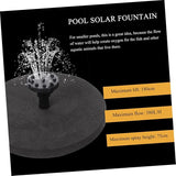 POPETPOP Solar Fountain Set Solar-powered Outdoor Water Pump 380l/h Durable Easy to Clean
