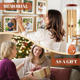 Wazzio Memorial Wind Chimes, 25" Sympathy Gifts for Loss of Loved One, Memorial Gifts for Loss of Mom Dad, Bereavement Gift Ideas for Garden Home Outdoors