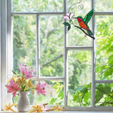 Handmade Stained Glass Hummingbird on Branch Colorful Glass Bird Suncatcher for Indoor Window Decor Unique Hummingbird Gift for Women,Mom,Grandma
