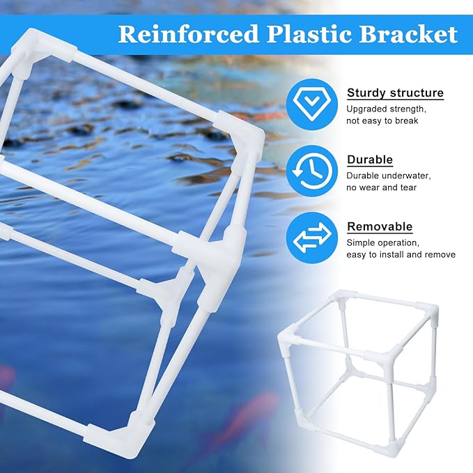 Pond Pump Filter, 5 Inch Anti-Clogging Pond Filter Bag Mesh Water Pump Barrier Bag Outdoor Pond Pump Filter Box Basket