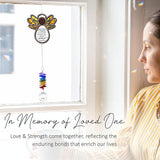 2 Layered Ornament Suncatcher - Guardian Angel Ornament - Unique Keepsake - Sympathy Presents - Rainbow Remembrance - Mother's Day Father's Day Birthday Gifts for Women, Men
