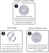Wind Spinner Yard Art Garden Decor 3D Stainless Steel Metal Sculptures Kinetic Hanging Whirligigs Mandala Decorations Backyard Outside Indoor Outdoor Patio Ornaments Clearance Sun Catcher Windmill