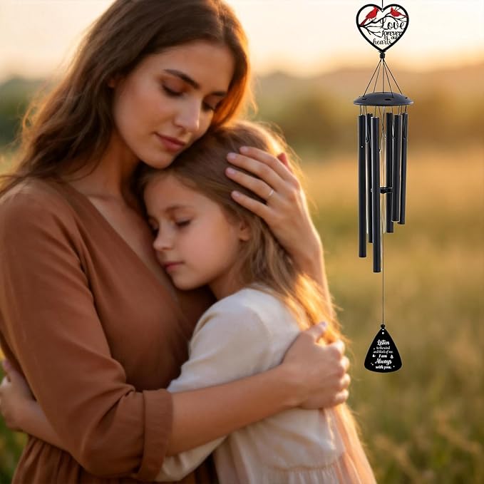 Cardinal Wind Chimes for Outside - Metal Windchimes Memorial Mother Father Sister Sympathy Gifts for Loss of Loved One Indoor Outdoor Garden Patio Burial Decor Bereavement Remembrance Gift