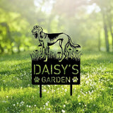 Custom Scottish Deerhound Dog Metal Memorial Garden Stake Personalized Pet Grave Marker Name Sign Remembrance Stake Decor Sympathy Dog Loss,Outdoor Statues for Yard Garden Lawn Patio Pathway Grave.