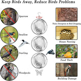 12PCS Bird Deterrents for Outside Patio, Stainless Steel Bird Reflectors to Keep Birds Away, Woodpecker Deterrent for House，Bird Scare Devices to Keep Pigeons Away from Your Garden (Sun face)