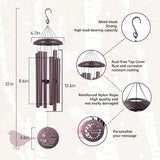 ASTARIN Memory 32 inch Wind Chimes for Loved Ones Lost, Custom Butterfly Dandelion Wind Chime, Memorial Windchime Funeral Gifts for Loss of Mother, Death, Produced in USA