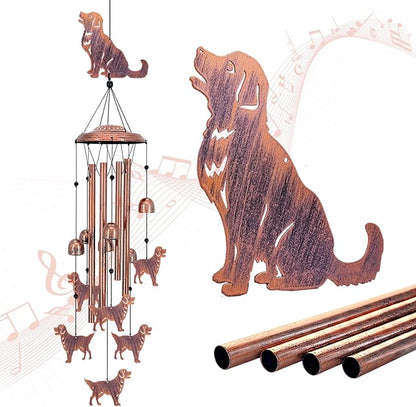 for Mom Golden Retriever Dog Wind Chimes for Outside,Dog Gifts for Women Men/Memorial Gift/Birthday Gifts Metal windchimes Outdoors/Indoors,Garden Decor,Patio,Porch,Yard Decorations