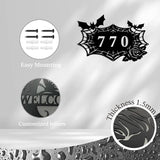 Personalized Gothic House Number metal Signs,Custom Address Number Metal Wall Art Decor,Black Plaques Outdoor wall Decorative Signage,Shed(8-30 Inches) (Spider B)