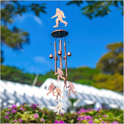 Bigfoot Wind Chimes Outdoor Big Foot Sasquatch Gifts for Men Women Mom Dad Birthday Unique Gardening Gifts Metal WindChimes for Outside/Indoors, Lawn, Patio, Home, Yard Decor, Garden Decorations