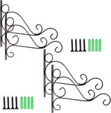 TIHOOD 4PCS Metal Plant Bracket Iron Wall Mount Lanterns Hangers for Hanging Bird Feeders, Lanterns, Wind Chimes, Planters, Outdoor Decoration Hooks | Lanterns Hangers, Lanterns, Wind Chimes, Planters