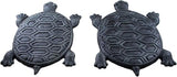 Set of 2 Iron Verdigris Garden Turtle Stepping Stone