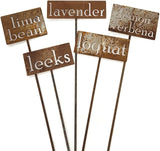 Classic Metal Garden Markers 19 Inches Tall (lavender, Naturally Rusted)